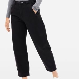 Everlane Arc Curved Canvas Pant Regular Fit in Black Size 0